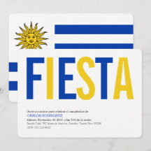 Festa: Convites: Uruguai: Bandeira Uruguaia