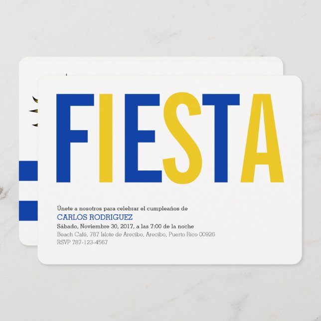 Convite Festa:Convites: Uruguai: Sinalizador uruguaio (Frente/Verso)