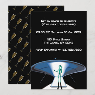 Convite Festa Corporativa/Adulto com tema espacial persona
