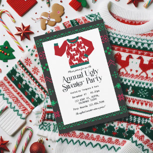 Convite Festa Corporativa de Natal com Suéteres Feios