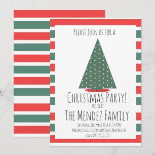 Convite Festa da Árvore de Natal Reunião de Família de Nat