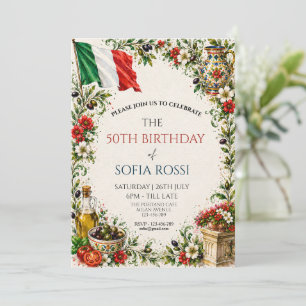 Convite Festa da Bandeira Italiana Floral Pariótica