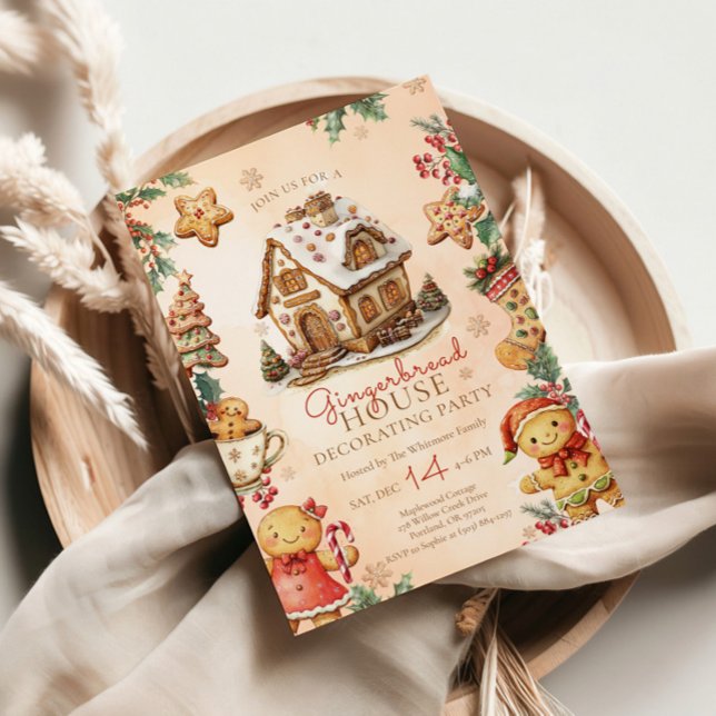Convite Festa da Casa de Biscoito de Natal (Criador carregado)