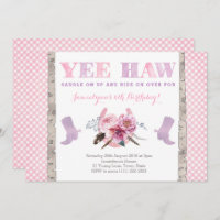 festa da cowgirl convidada com botas e ferradura