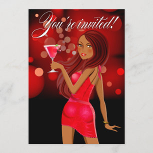 Convite Festa da Festa do Partido para Qualquer Fim vermel