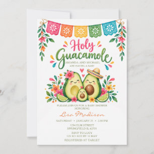 Convite Festa da Menina do Santo Guacamole Mexicano Chuvad