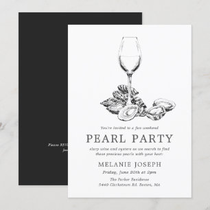 Convite Festa da Pérola Ensaio Festa Estilo Mínimo