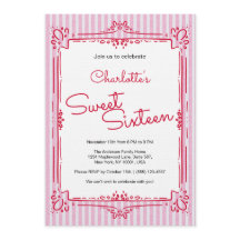 Festa da Princesa Glam com Listras Rosas Sweet 16