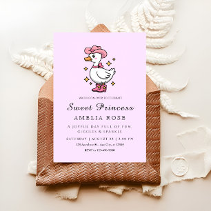 Convite Festa da Princesa Pato Rosa