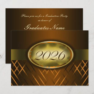 Convite Festa da Turma de 2026 da Classe Marrom e Dourada