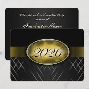 Convite Festa da Turma de 2026 da Classe Preta e Dourada