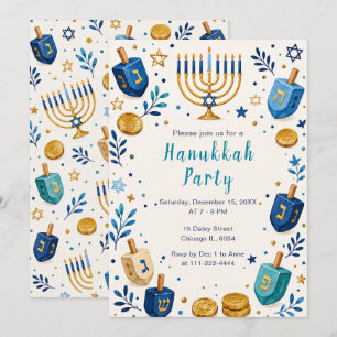 Convite Festa das Luzes de Hanukkah