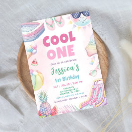 Convite Festa de 1º Aniversário da Cool One - Summer Girl