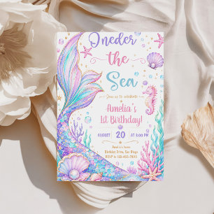 Convite Festa de 1º Aniversário da Sereia ONEder O Mar Ser