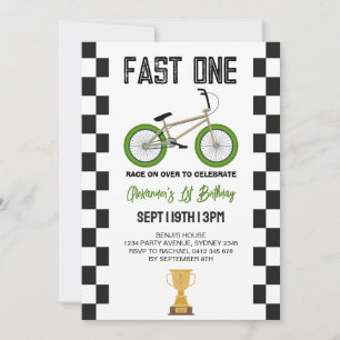 Convite Festa de 1º Aniversário de Bicicleta BMX