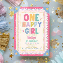 Festa de 1º Aniversário de Uma Menina Feliz e Capr