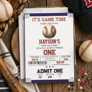 Convite Festa de 1º Aniversário do First Year Down Basebal