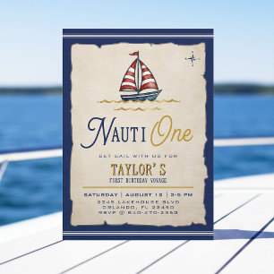 Convite Festa de 1º Aniversário do Nauti One Sailboat
