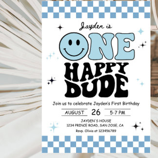 Convite Festa de 1º Aniversário do One Happy Dude