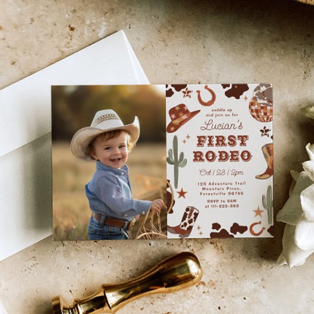 Convite Festa de 1º aniversário do Primeiro Rodeio do Oest (Criador carregado)