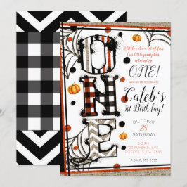 Convite Festa de 1º Aniversário Excêntrica de Halloween co