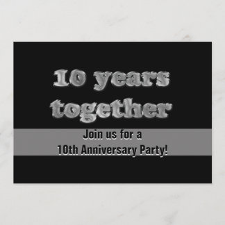 Convite Festa de 10º Aniversário | 10 Anos Juntos