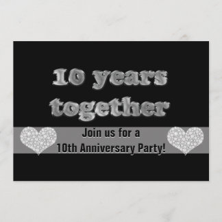 Convite Festa de 10º Aniversário | 10 Anos Juntos
