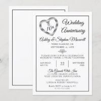 Festa de 10º Aniversário de Casamento Heart Diamon