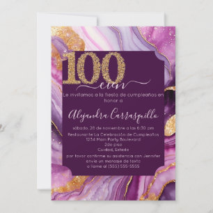 Convite Festa de 100 anos da Deslumbrante Ágata Espanhola