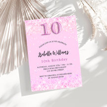 Festa de 10 anos de confete rosa rosa