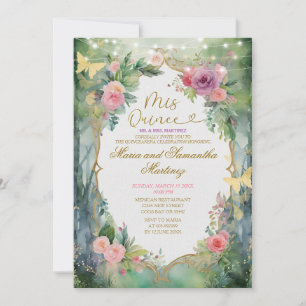 Convite Festa de 15 Anos da Princesa Gêmea da Floresta