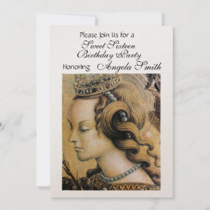 Convite FESTA DE 16 ANOS DA JOVEM PRINCESA Champanhe Branc