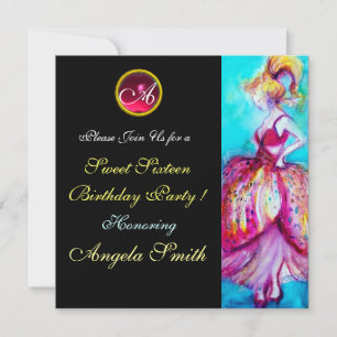 CONVITE FESTA DE 16 ANOS DE MENINA CAPRICHOSA JOIA MONOGRA