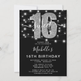Convite Festa de 16 Anos - Foto de Aniversário Moderno