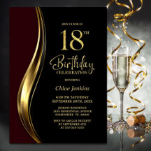 Festa de 18 Anos Black Gold Burgundy