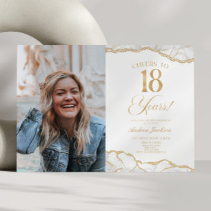 Convite Festa de 18 Anos com Ágata em Ouro Branco