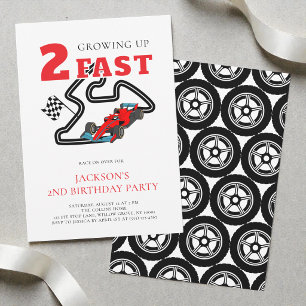 Convite Festa de 2º Aniversário do Carro Vermelho Crescend