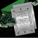 Convite Festa de 20 de Casamento de Emerald e Diamond<br><div class="desc">Formas de aparência de diamante falsos e gemstones falsos esmeraldas em forma de coração sobre um fundo branco com convites de festas 20 de Aniversário de Casamento de Texto Branco. Design original por Holiday Hearts Design (direitos reservados). Se você tiver alguma dúvida ou precisar de assistência com o design, por...</div>