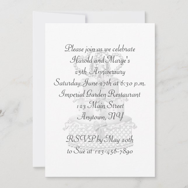 Convite Festa de 25º Aniversário (Frente)
