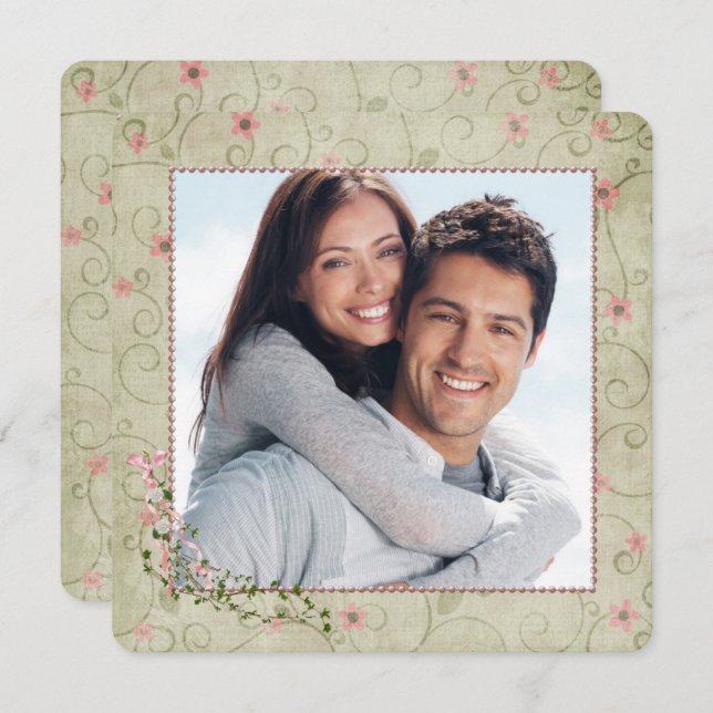 Convite Festa de 25 Anniversário com Foto (Frente/Verso)