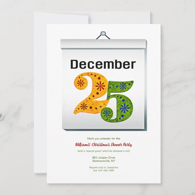 Convite Festa de 25 de Dezembro (Frente)