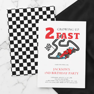 Convite Festa de 2 Anos do Menino do Carro Vermelho Cresce