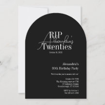 Festa de 30 anos personalizada RIP 20s