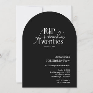 Convite Festa de 30 anos personalizada RIP 20s