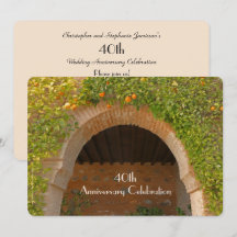 Festa de 40 Anos de Casamento Rustic Arch Laranjas