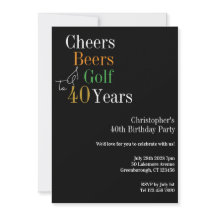 Festa de 40 Anos de Golfe Cheers Beers