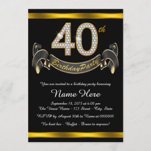 Convite Festa de 40 Anos do Black Gold