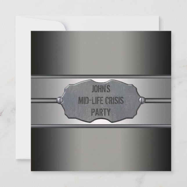 Convite Festa de 40 Anos do Homem de Metal Preto (Frente)