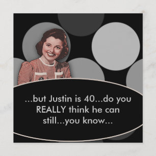 Convite Festa de 40 Anos do Retro Funny Man