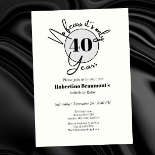 Convite Festa de 40 anos engraçada e sem medos